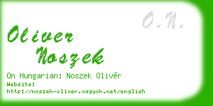 oliver noszek business card