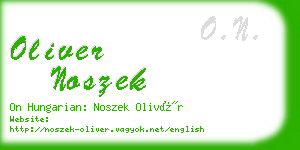 oliver noszek business card